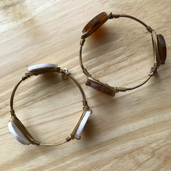 Bourbon & Bowties / Moon And Lola Tortoise Palm & Elephant Bangle Bracelets 🌴🐘 - Picture 8 of 9